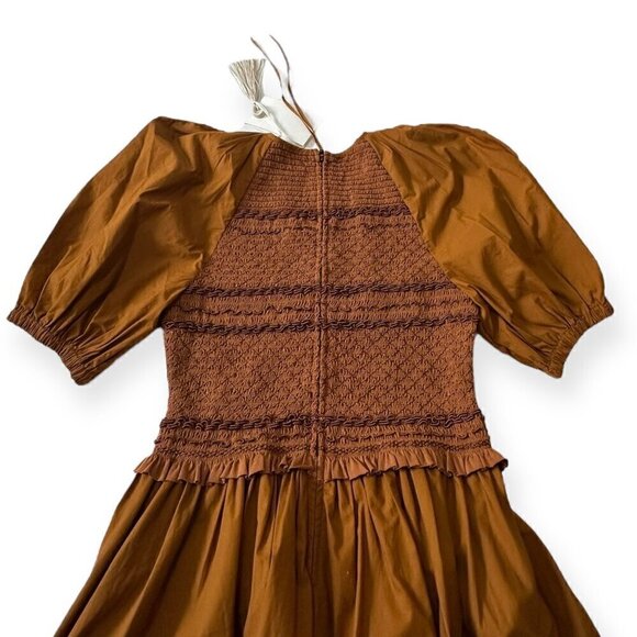 Ulla Johnson Kali Smock Bodice Cotton Bubble Dress,  Size 4,  New with tag - Picture 10 of 16